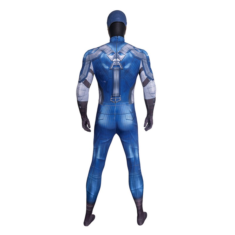 Captain America Jumpsuit Steven Rogers Cosplay Costume Adult Printed Suit