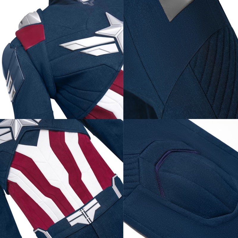 Sam Wilson Costume Captain America Brave New World Halloween Cosplay Suit