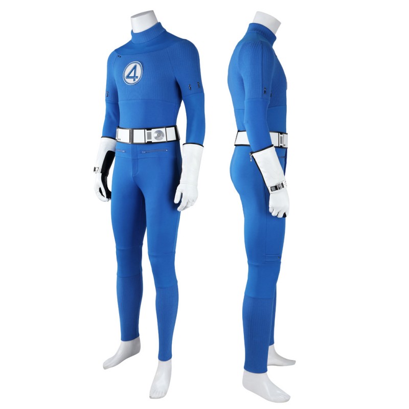 Fantastic 4 Jumpsuit Mister Fantastic Reed Richards Cosplay Costume Blue Suit