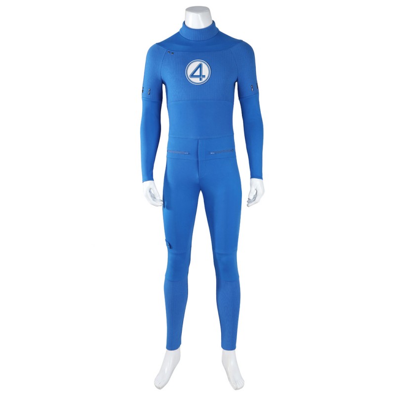 Fantastic 4 Jumpsuit Mister Fantastic Reed Richards Cosplay Costume Blue Suit