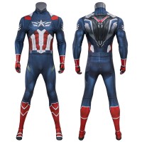 Sam Wilson Jumpsuit Captain America Brave New World Cosplay Costume Printed Suit