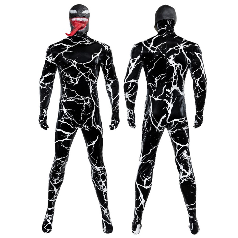 Venom Black Suit Venom The Last Dance Cosplay Costume Men Halloween Outfit