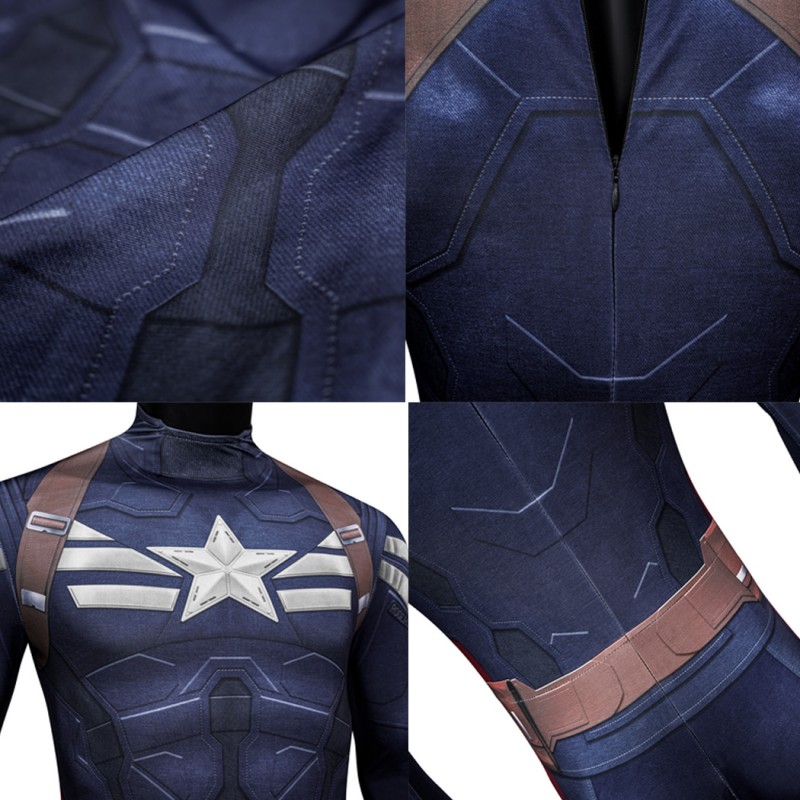 Captain America Stealth Jumpsuit Captain America The Winter Soldier Cosplay Costume