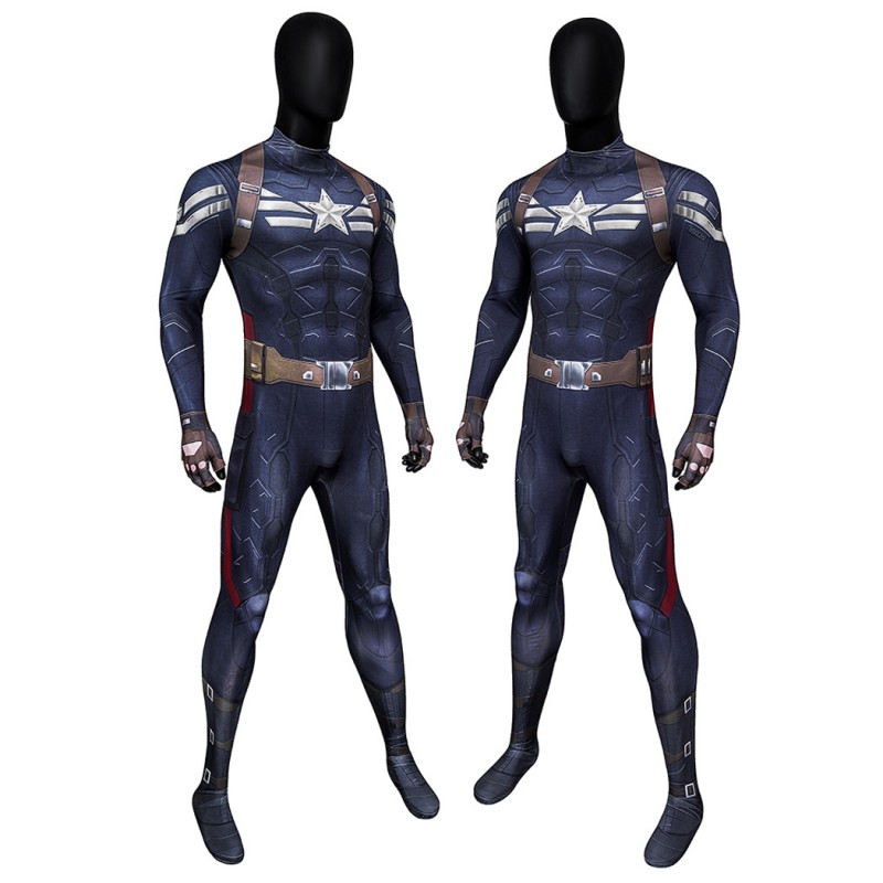 Captain America Stealth Jumpsuit Captain America The Winter Soldier Cosplay Costume