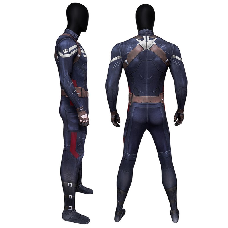 Captain America Stealth Jumpsuit Captain America The Winter Soldier Cosplay Costume