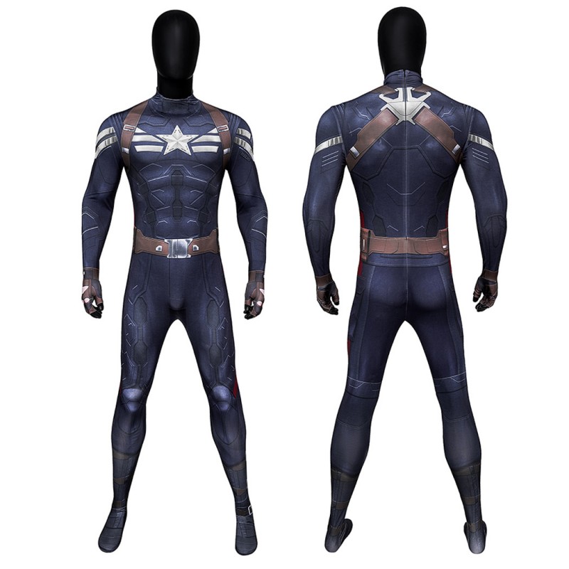 Captain America Stealth Jumpsuit Captain America The Winter Soldier Cosplay Costume