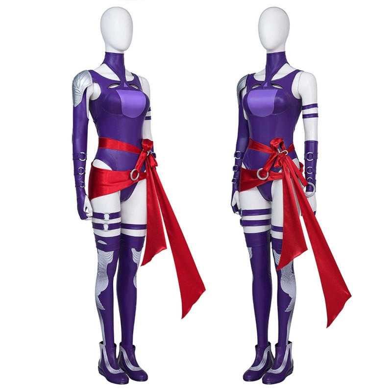 Marvel Rivals Psylocke Cosplay Costume Women Halloween Suit