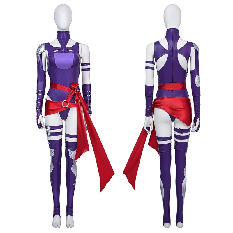 Marvel Rivals Psylocke Cosplay Costume Women Halloween Suit