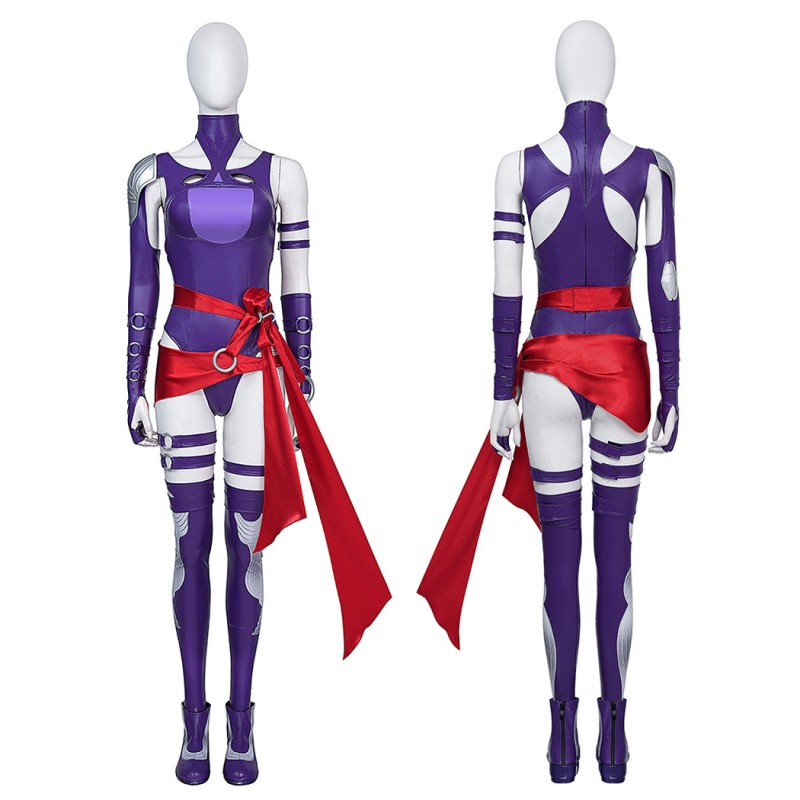 Marvel Rivals Psylocke Cosplay Costume Women Halloween Suit