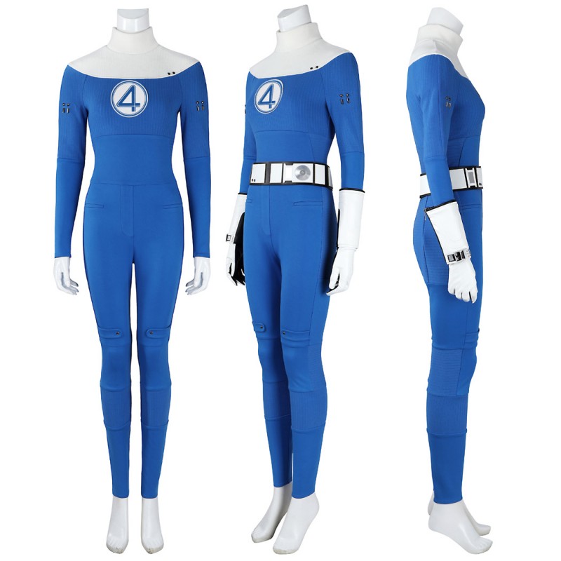 Susan Storm Costume The Fantastic 4 First Steps Invisible Woman Cosplay Suit Blue Outfits