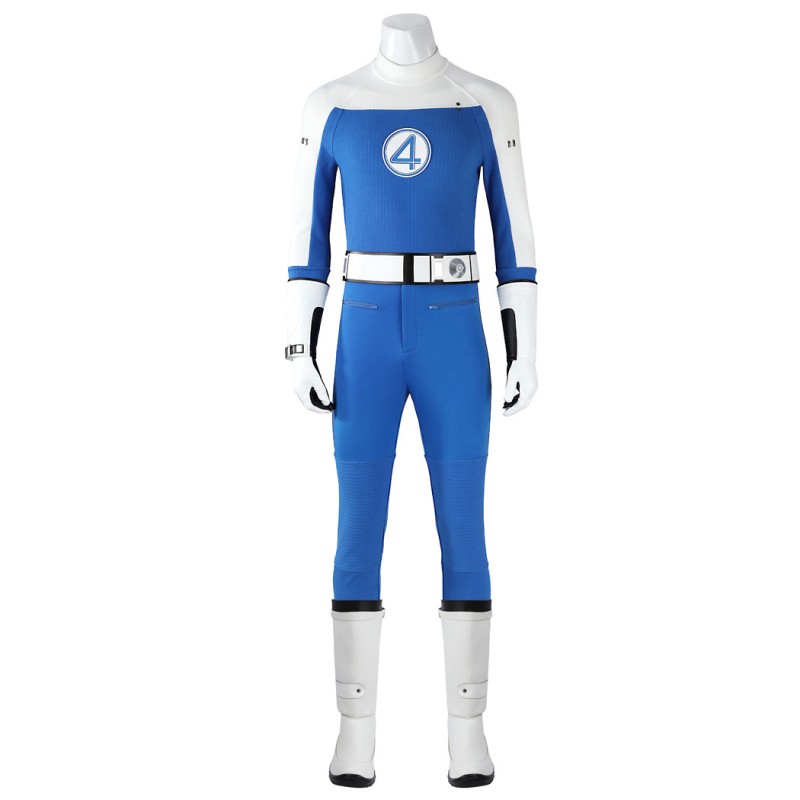 Human Torch Costume The Fantastic 4 Johnny Storm Cosplay Suit Blue Halloween Outfits