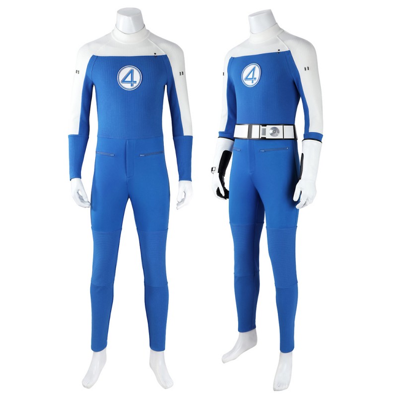 Human Torch Costume The Fantastic 4 Johnny Storm Cosplay Suit Blue Halloween Outfits