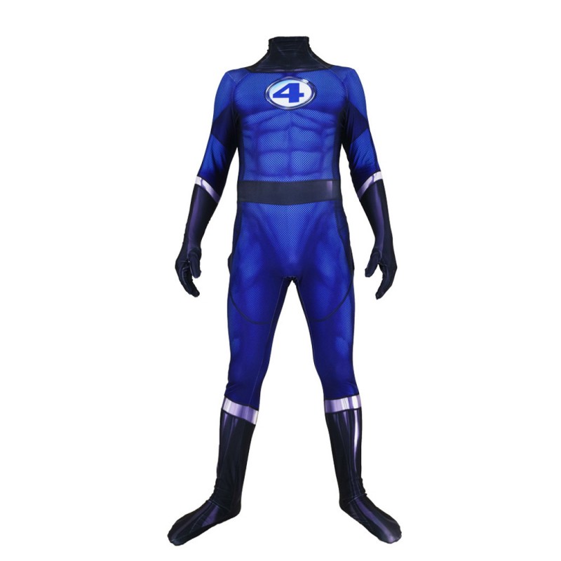 Kids Fantastic 4 Jumpsuit Mister Fantastic Reed Richards Cosplay Costume