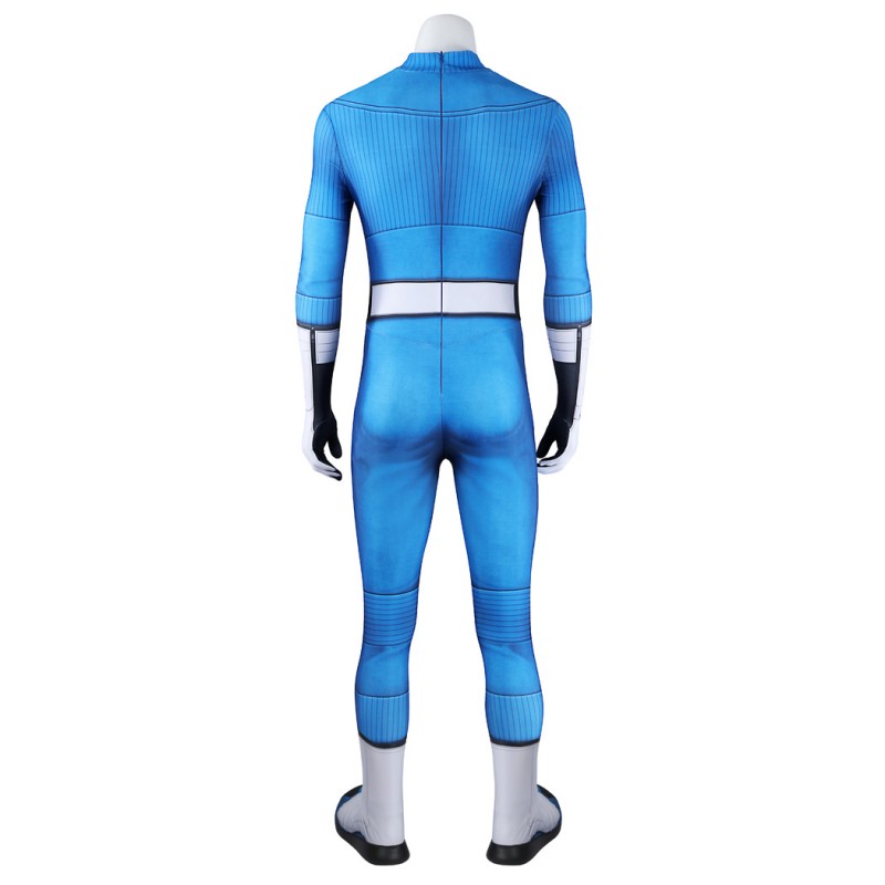 Reed Richards Jumpsuit The Fantastic 4 First Steps Mister Fantastic Cosplay Costume Blue Suit