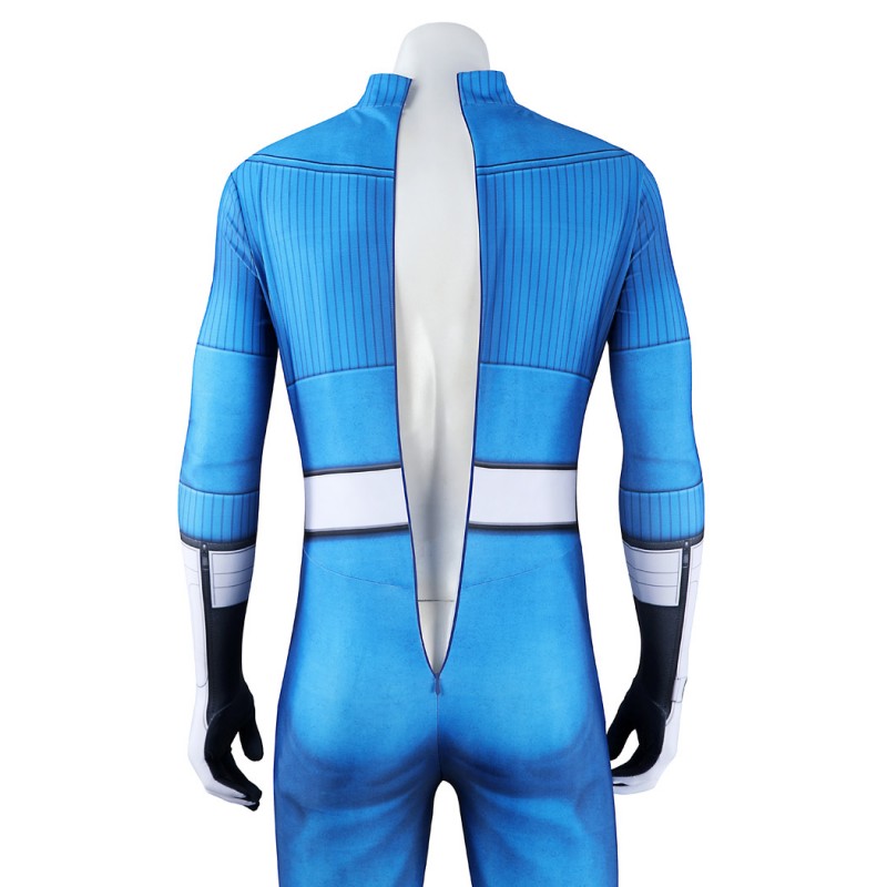 Reed Richards Jumpsuit The Fantastic 4 First Steps Mister Fantastic Cosplay Costume Blue Suit