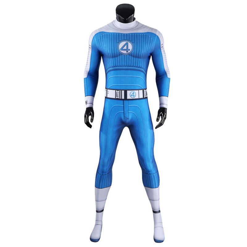 The Thing Jumpsuit Fantastic 4 First Steps Ben Grimm Cosplay Costume Blue Suit