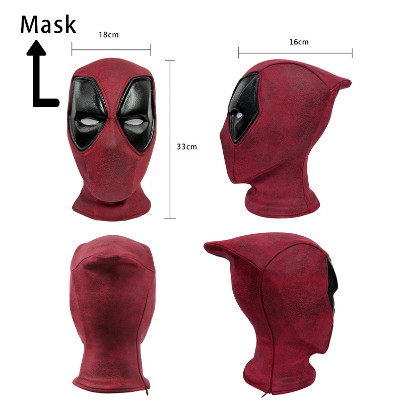 Deadpool 3 Jumpsuit Deadpool Wade Wilson Red Cosplay Costume