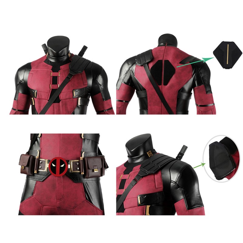 Deadpool Costumes for Male and Lady Deadpool 3 Cosplay Outfits with Dogpool Clothes