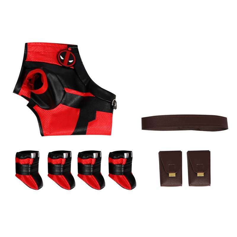 Deadpool Costumes for Male and Lady Deadpool 3 Cosplay Outfits with Dogpool Clothes