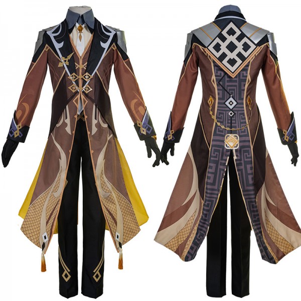 Genshin Impact Zhongli Cosplay Suit Vago Mundo Costume - CCosplay.com