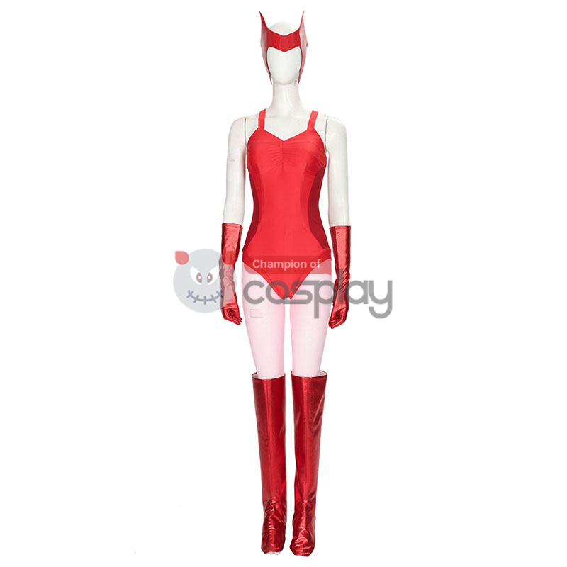 Wanda Costume 2021 Wandavision Maximoff Scarlet Witch Cosplay Suit