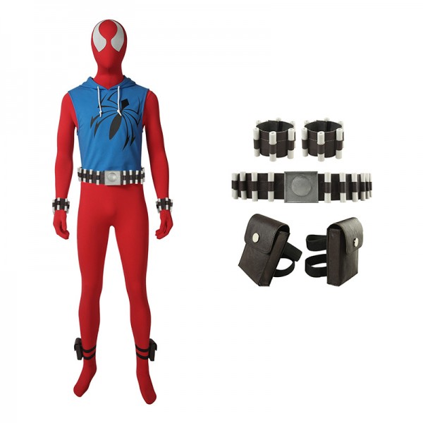 Scarlet Spider Man Costume Ben Reily Cosplay Costume 