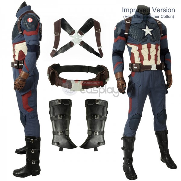 Captain America Costumes Avengers-Endgame Steve Rogers Cosplay Costumes ...