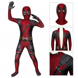 Kids Deadpool Cosplay Costume full set Jumpsuit