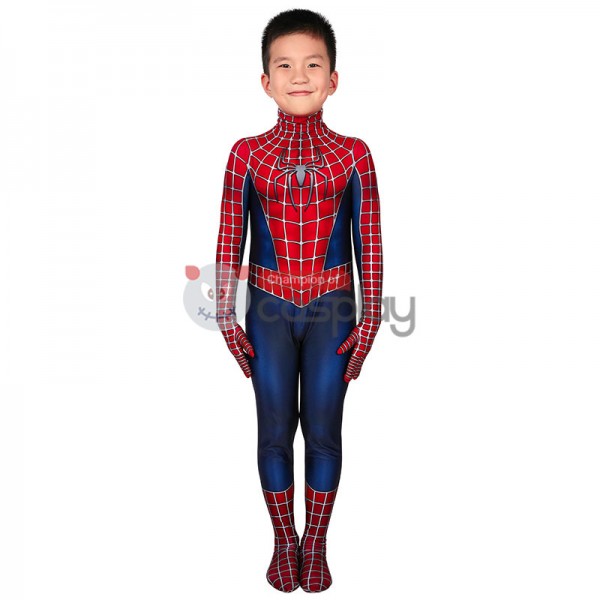 Spider Man Jumpsuit Tobey Maguire Cosplay Costume for Kids - Champion ...