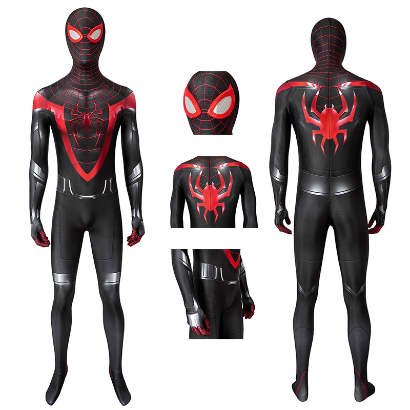 Spider-Man TRACK Suit White Spiderman Miles Morales Cosplay Costume ...