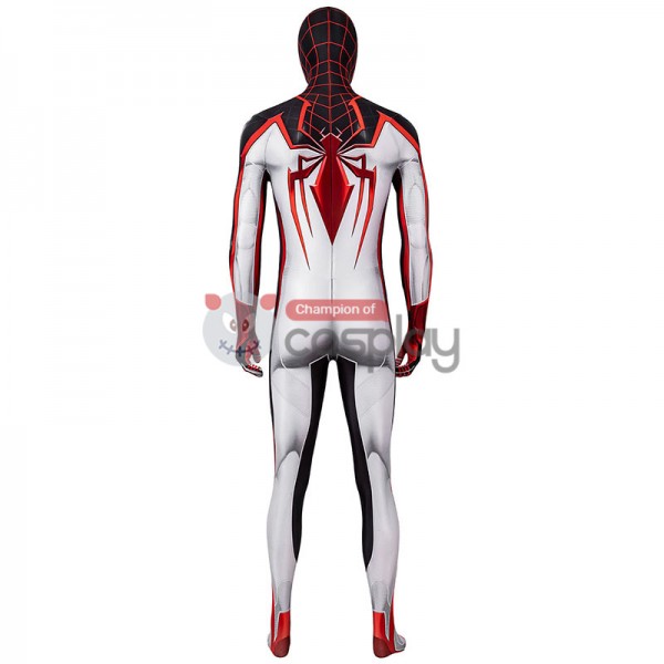 Spider-Man TRACK Suit White Spiderman Miles Morales Cosplay Costume