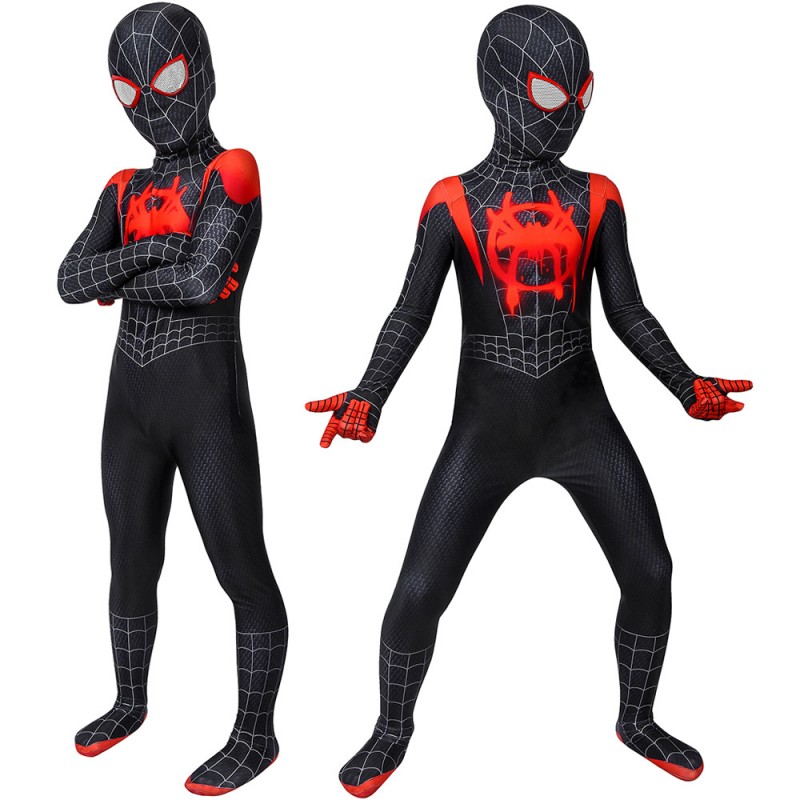Spider Man Into Verse Cosplay Costume Miles Morales Jumpsuit - XL(140 ...
