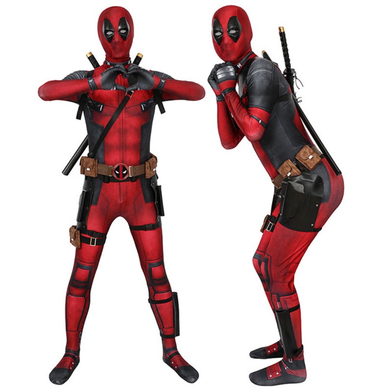 Deadpool Wade Wilson Jumpsuit Halloween Cosplay Costume