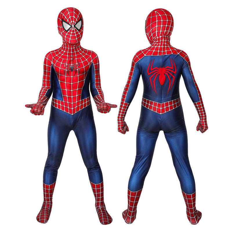 Kids Spider Man Tobey Maguire Cosplay Costume Edition Spiderman Jumpsuit