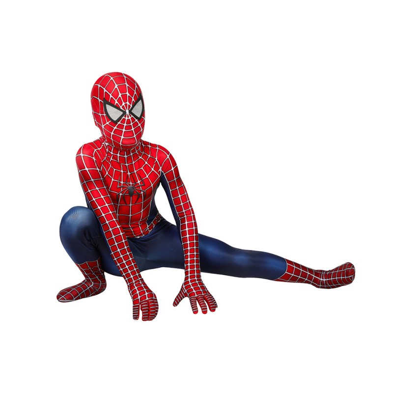 Kids Spider Man Tobey Maguire Cosplay Costume Edition Spiderman Jumpsuit