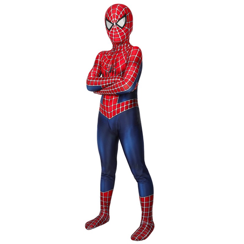 Kids Spider Man Tobey Maguire Cosplay Costume Edition Spiderman Jumpsuit