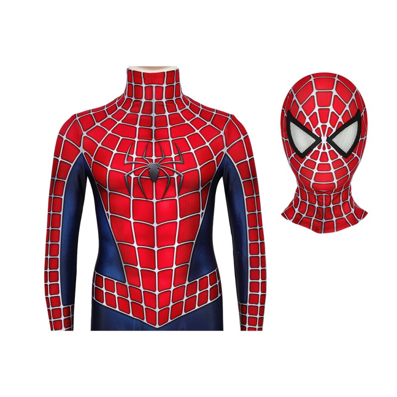 Kids Spider Man Tobey Maguire Cosplay Costume Edition Spiderman Jumpsuit